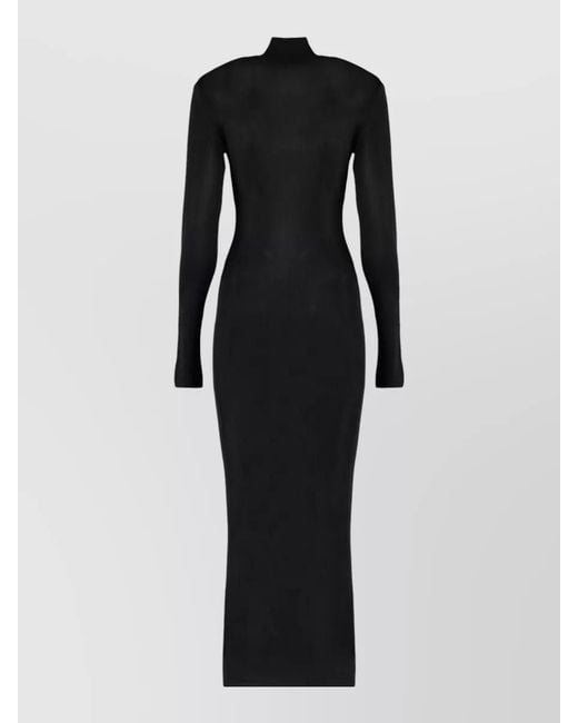 Self-Portrait Black Christopher Kane Knit Maxi Dress Cutout Back