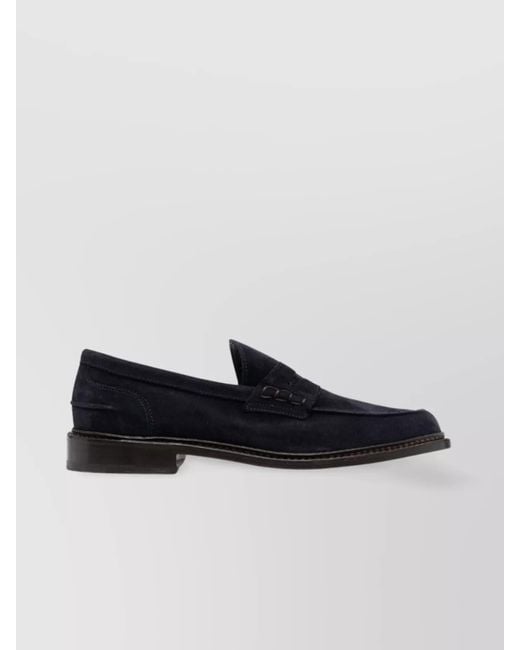 Tricker's Black Adam Penny Strap Loafers for men