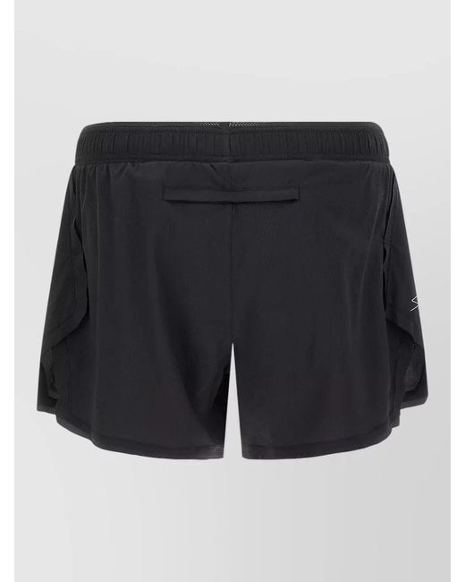 Y-3 Black Logo Deck Shorts for men