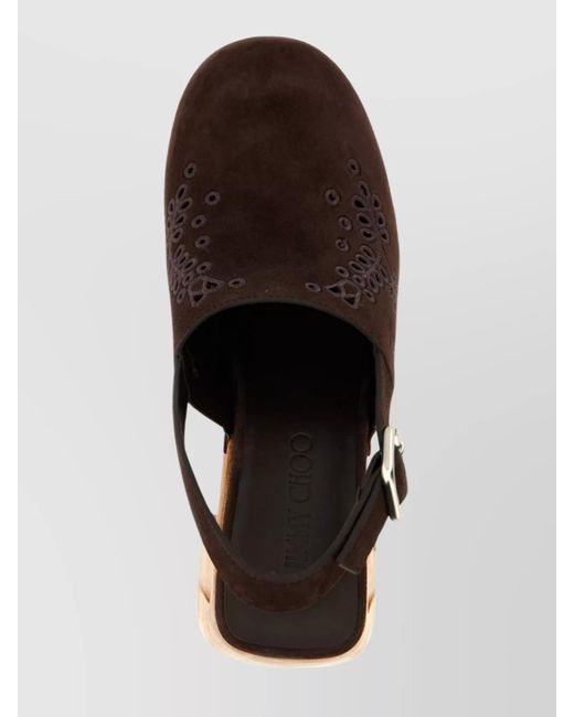 Jimmy Choo Brown Leather Clogs