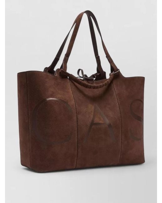 Casadei Brown Leather Tote Bag