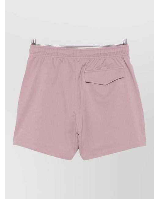 Emporio Armani Pink Swim Shorts Back Pocket Detail Design for men