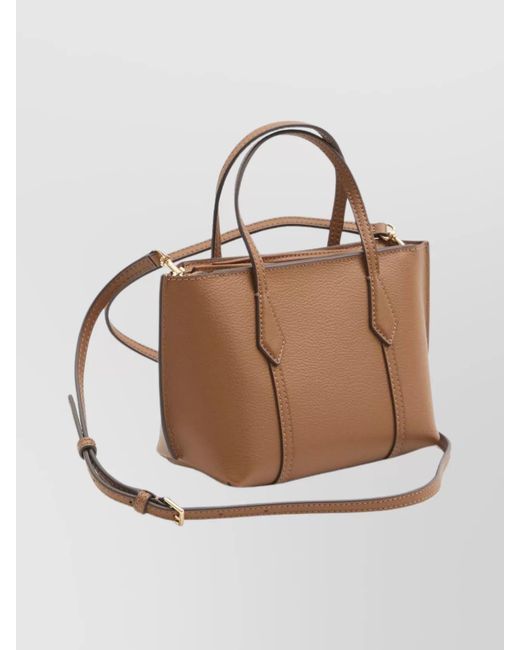 Tory Burch Brown Perry Mini Leather Tote Bag