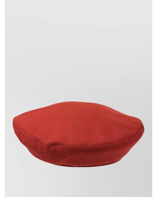 Barbour Red Ganni Wool Beret Collaboration Soft Texture