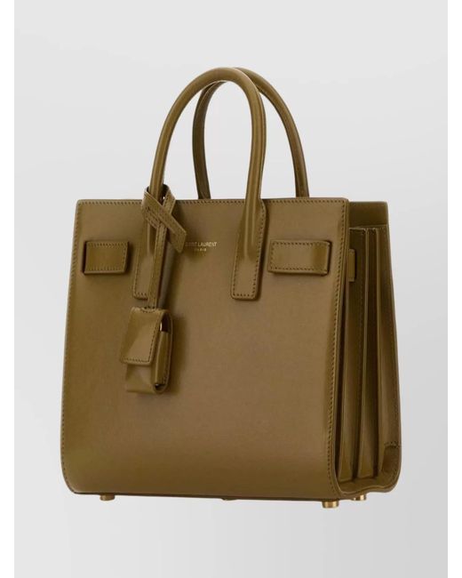Saint Laurent Green Sac De Jour Nano Leather Shoulder Bag