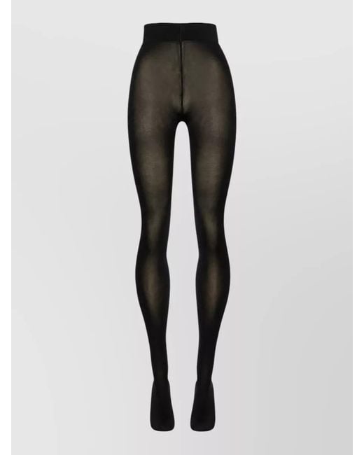 Wolford Black Velvet De Luxe 66 High Waist Tights