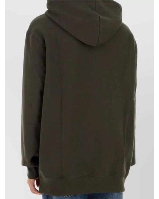 Lanvin Green Cotton Oversized Hoodie for men