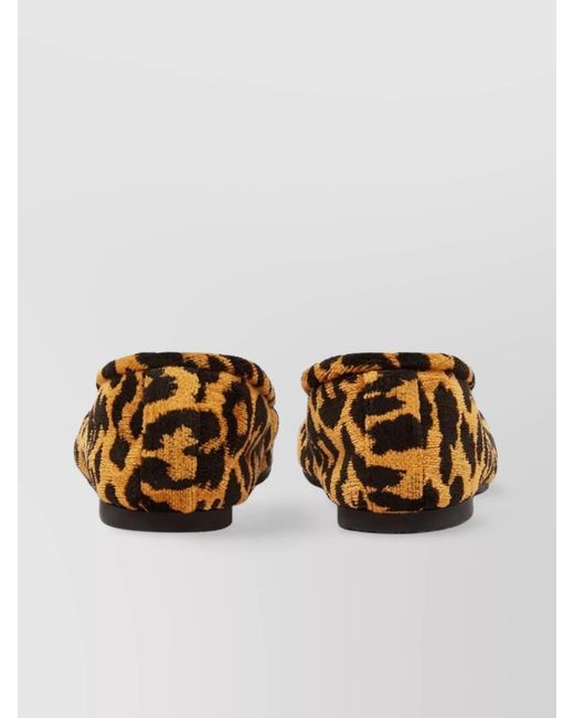 Stella McCartney White Leopard-Print Ballet Flats