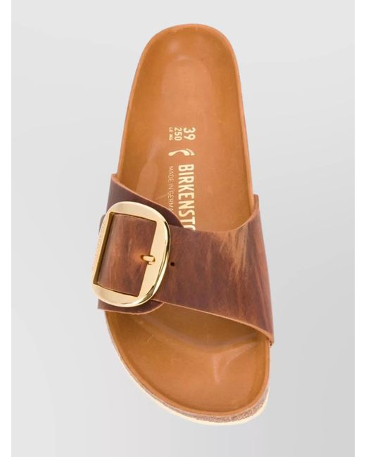 Birkenstock Brown Leather Big Buckle Sandals