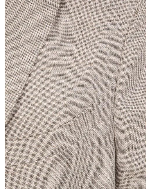 Boglioli Gray Suit Jacket Notch Lapel Pockets for men