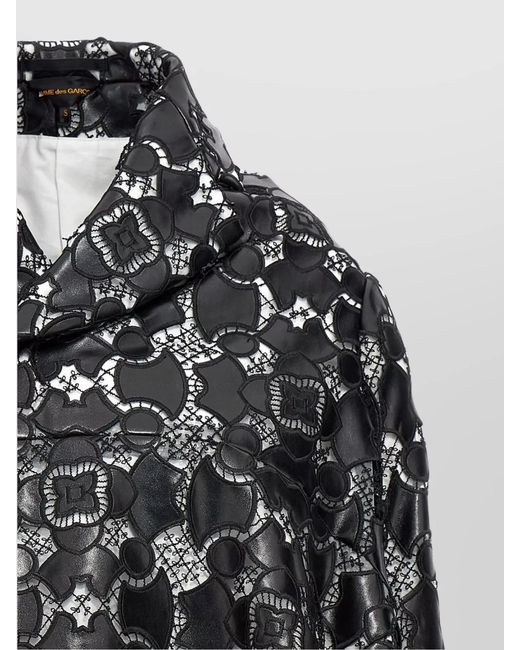 Comme des Garçons Gray Lace Fitted Jacket
