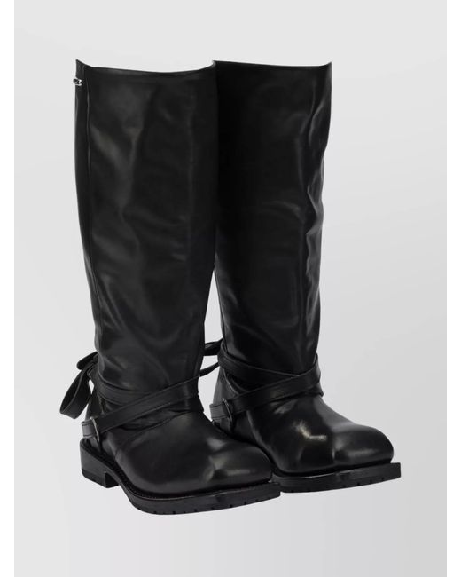 Our Legacy Black "Cattle Hide" Knee Boots