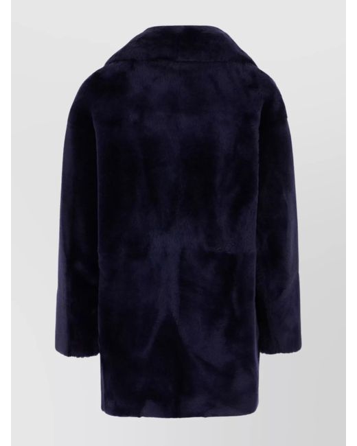 Blancha Blue Shearling Jacket