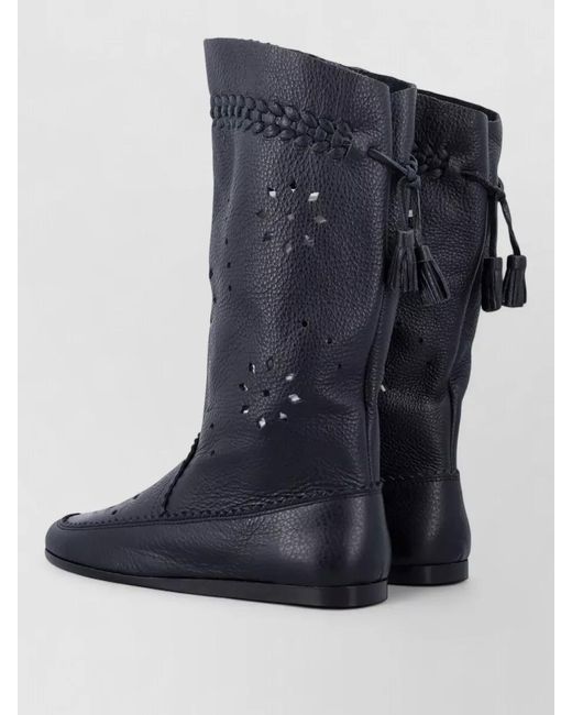 Isabel Marant Blue Welky Soft Grained Leather Boots