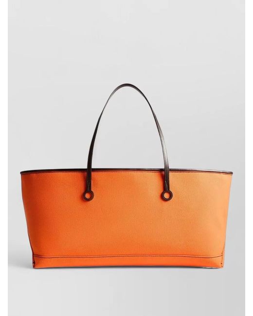 J.W. Anderson Orange Rectangular Tote Bag Dual Top Handles