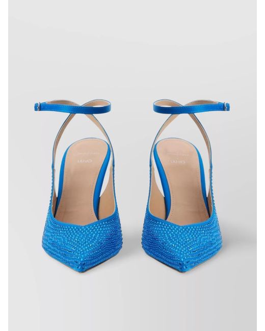 Liu Jo Blue Satin Slingback Pumps