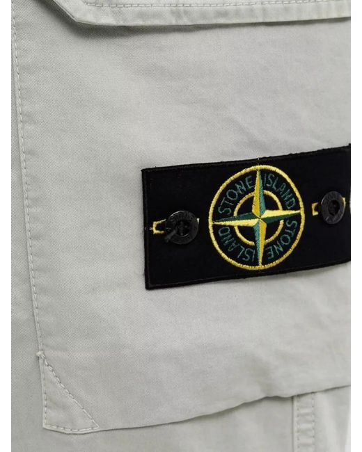 Stone Island Gray Cotton Slim-Fit Pants for men