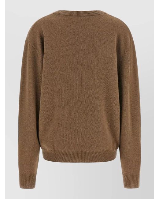 Extreme Cashmere Brown Ben 492 Cashmere Blend V Neck Sweater