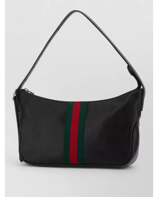 Gucci Black Small Lunetta Leather Shoulder Bag for men