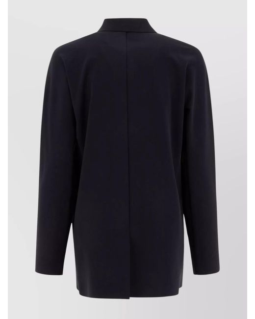 Max Mara Blue Single-Breasted Jersey Blazer