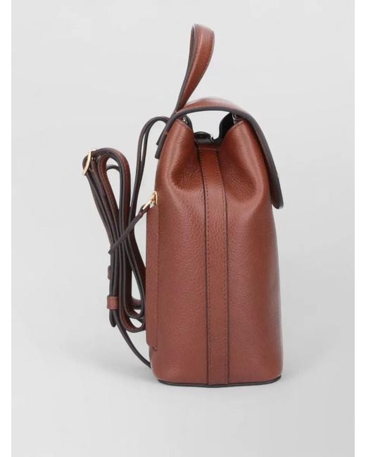 Mulberry Brown Backpack Hand Design Adjustable Straps Top Handle