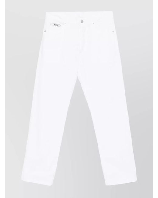 Moschino White Straight-Leg Trousers for men