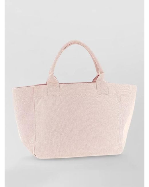 Ganni Pink Medium Recycled Polyester Tote Bag