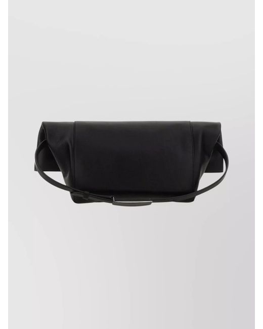 Max Mara Black Calf Leather Clutch Bag
