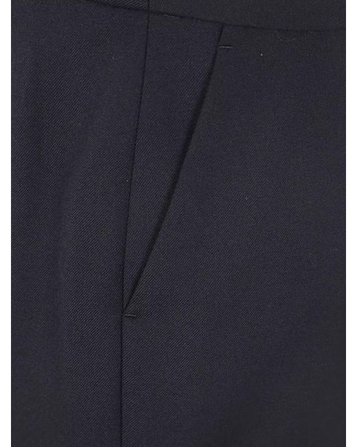 Dries Van Noten Blue Wool Tapered Trousers