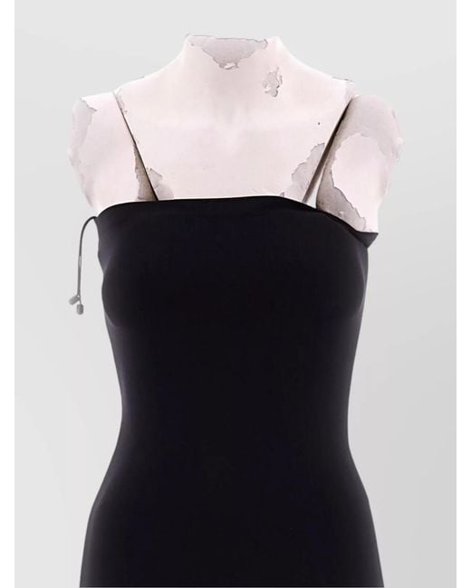 Wolford Black Draped Strapless Mini Dress