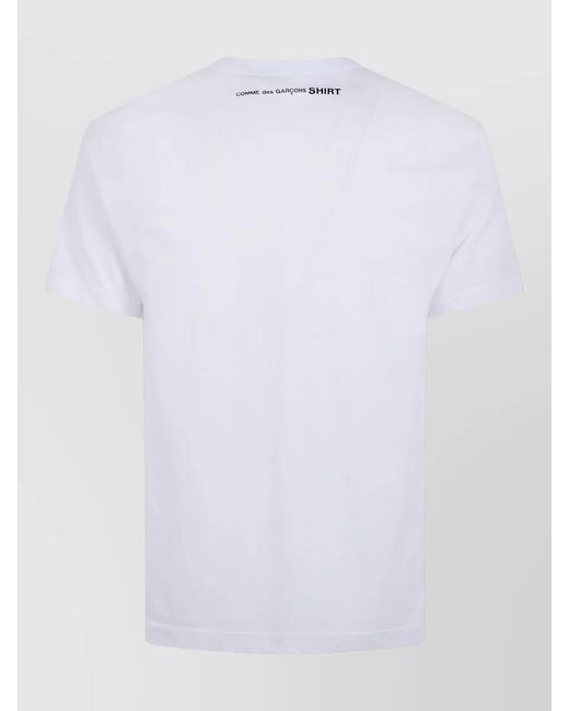 Comme des Garçons Blue Crew Neck Logo Graphic Short Sleeve T-Shirt for men
