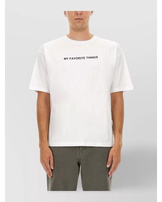 Aspesi White Cotton Printed T-Shirt for men