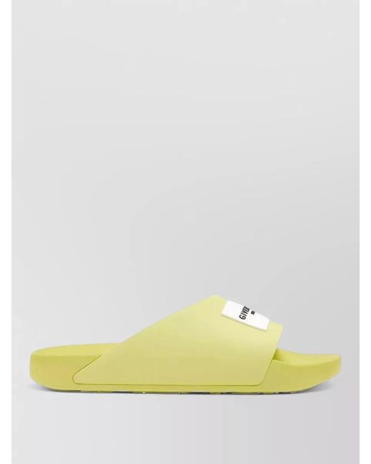 Givenchy Yellow Logo Slide Sandals for men