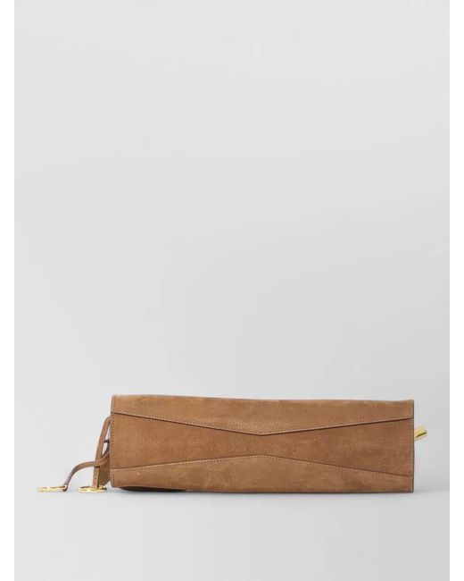 Alaïa White Le Click Medium East West Clutch Bag