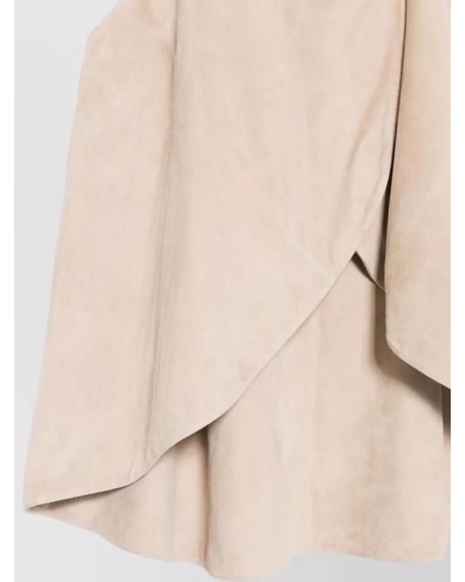 Emporio Armani Natural High Collar Suede Racerback Leather Jacket