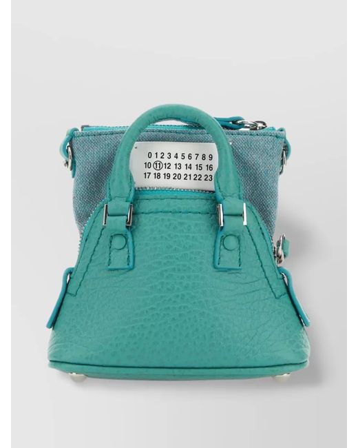 Maison Margiela Green 5Ac Classique Baby Leather Crossbody Bag