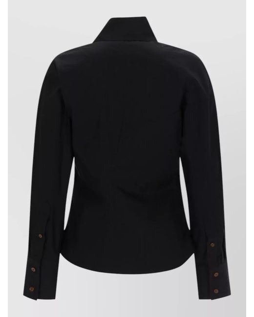 Vivienne Westwood Black Shirt Long Sleeves Fitted Cut Structured Collar