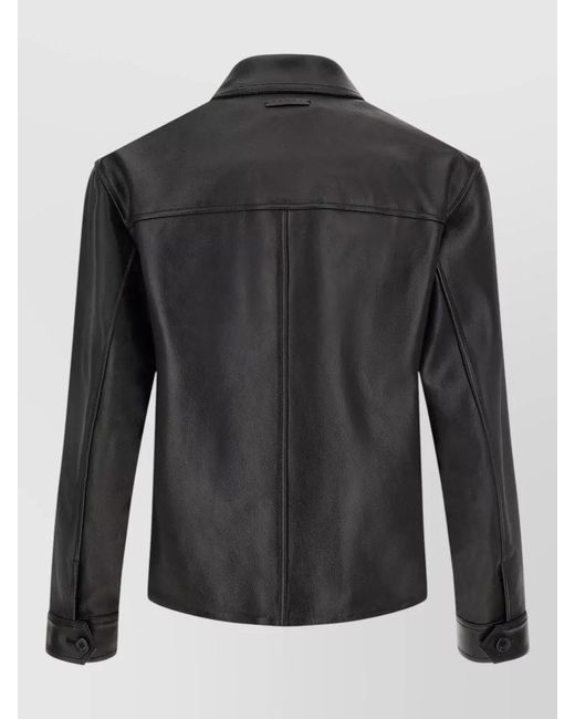 Marni Brown Tailored Leather And Suede Jacket for men
