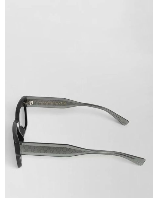 Gucci Gray Sunglasses Gg2069S 001 Rectangular Acetate for men