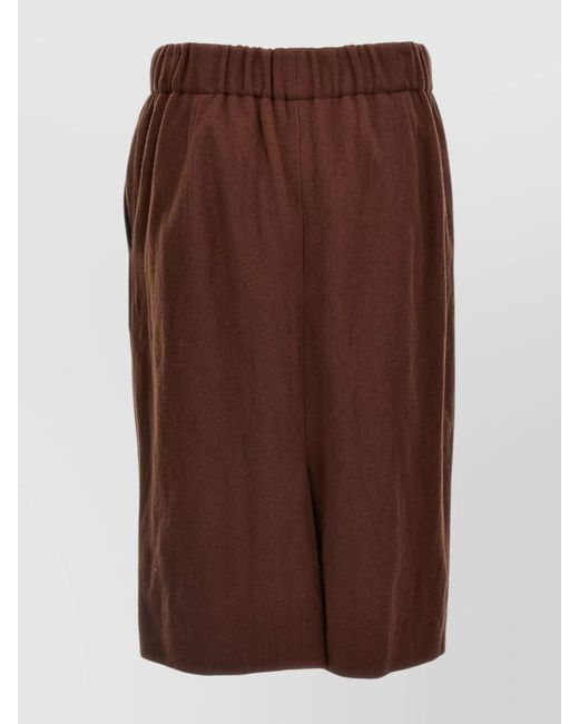 Dries Van Noten Brown Straight Skirt