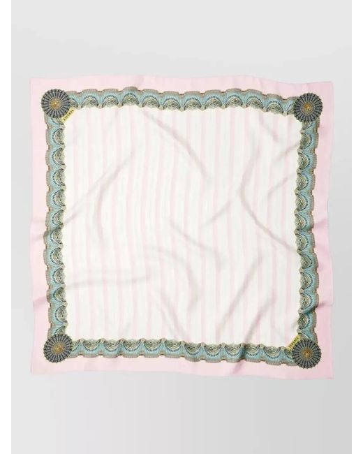 Versace Multicolor Silk Twill Square Scarf Encore Bio Print