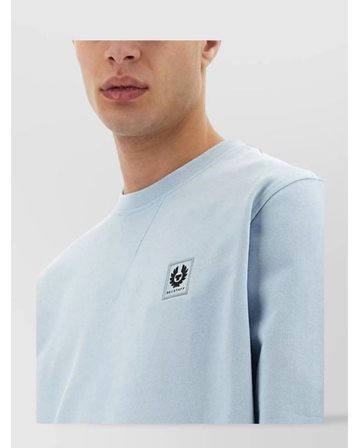 Belstaff Blue Cotton Sweatshirt for men