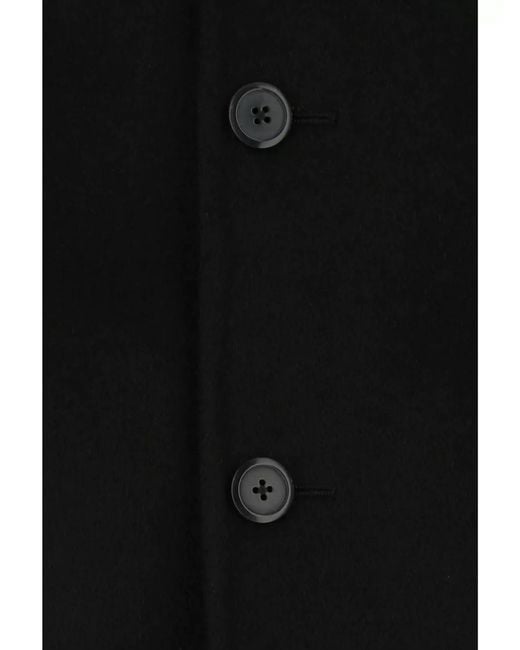 Prada Black Cashmere Blend Single Breasted Coat for men