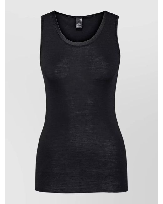 Calida Black Scoop Neck Sleeveless Stretch Knit Top