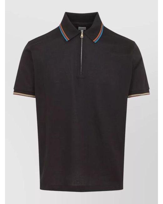 Paul Smith Black Striped Polo Shirt for men