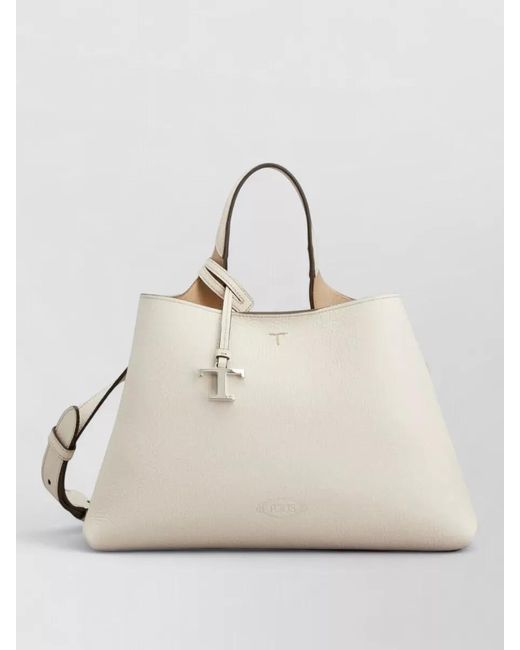 Tod's Natural Calf Leather Tote Bag