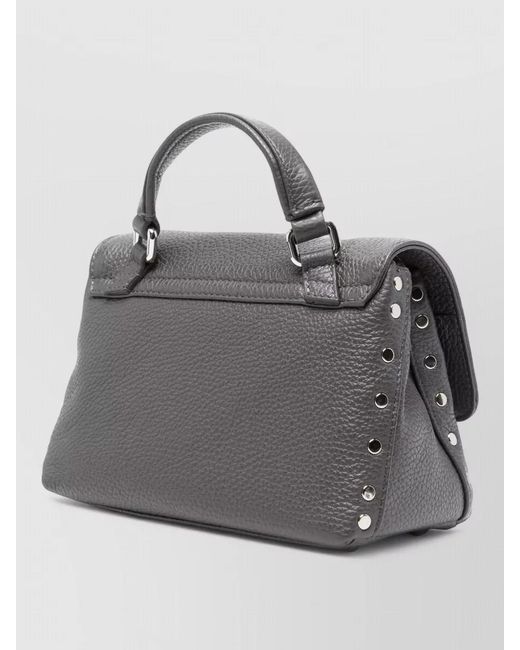 Zanellato Gray Postina Daily Baby Leather Shoulder Bag