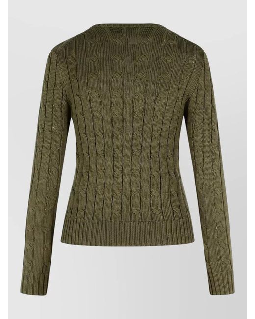 Polo Ralph Lauren Green Julianna Cotton Sweater