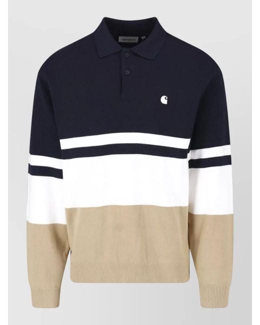 Carhartt Blue Short-Sleeve Polo Shirt for men