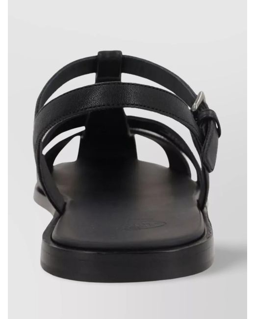 Church's Black Nappa Leather T-Strap Sandals